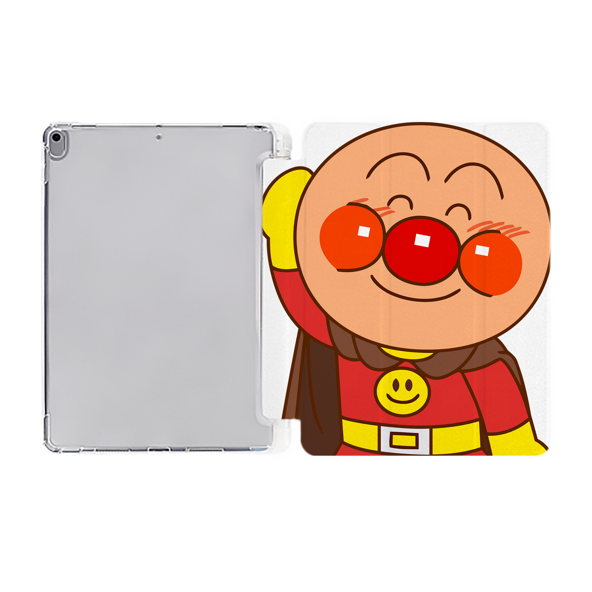 （画像用） アンパンマン Anpanman IPad ケース ペン収納付き 三つ折りスタンド PUレザー×シリコン 対応機種9.5/10.5/10.9インチ